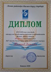 Призёры районной олимпиады по физике Мамытов Кылычбек и Талипов Эмильбек